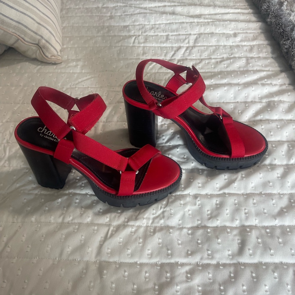 Platform Charles By Charles David Heeled Sandals - image 2